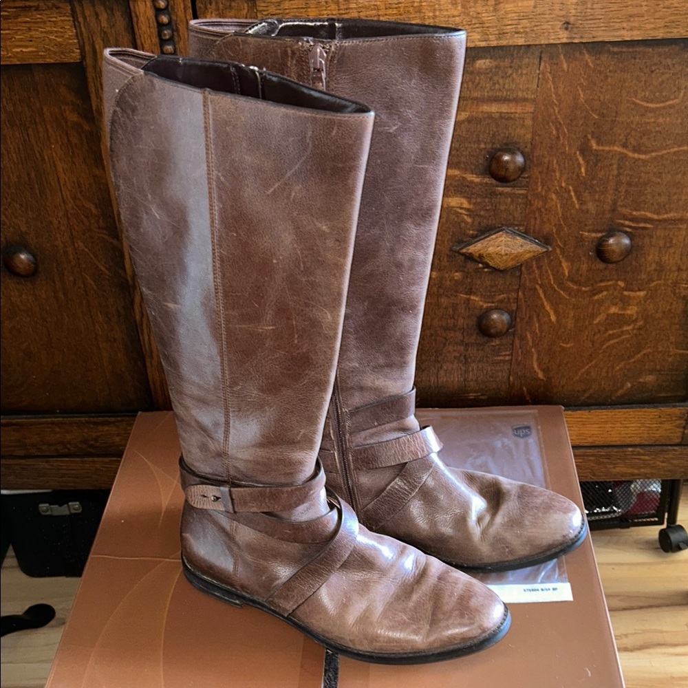 Brown Cole Haan Leather Riding Boots
